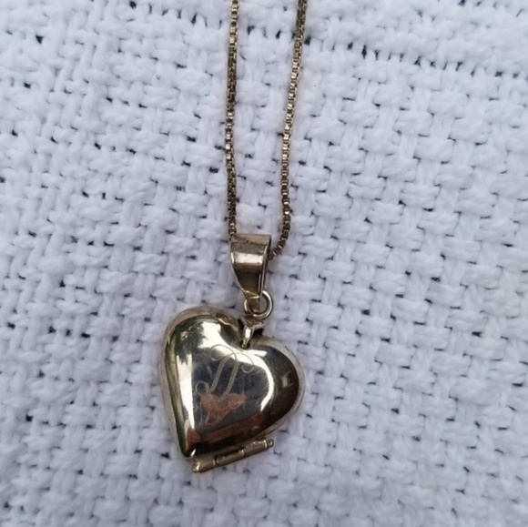 Vintage sterling "D" heart.necklace‎ - Picture 1 of 7